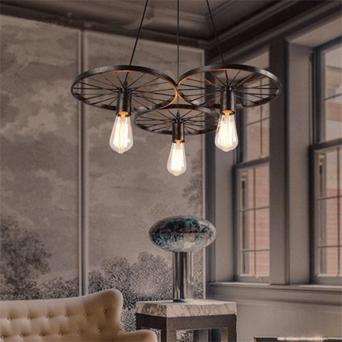 BowLift | Retro-Style-Wheel-Pendant-Light