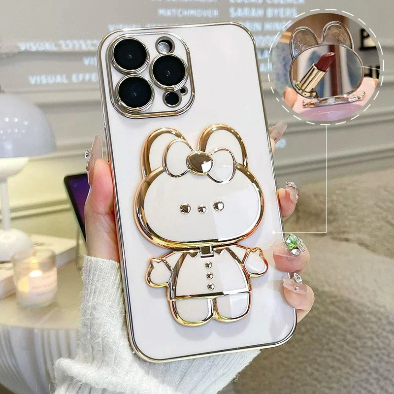 BowLift | 3D Bunny Korean Style Mirror iPhone Case
