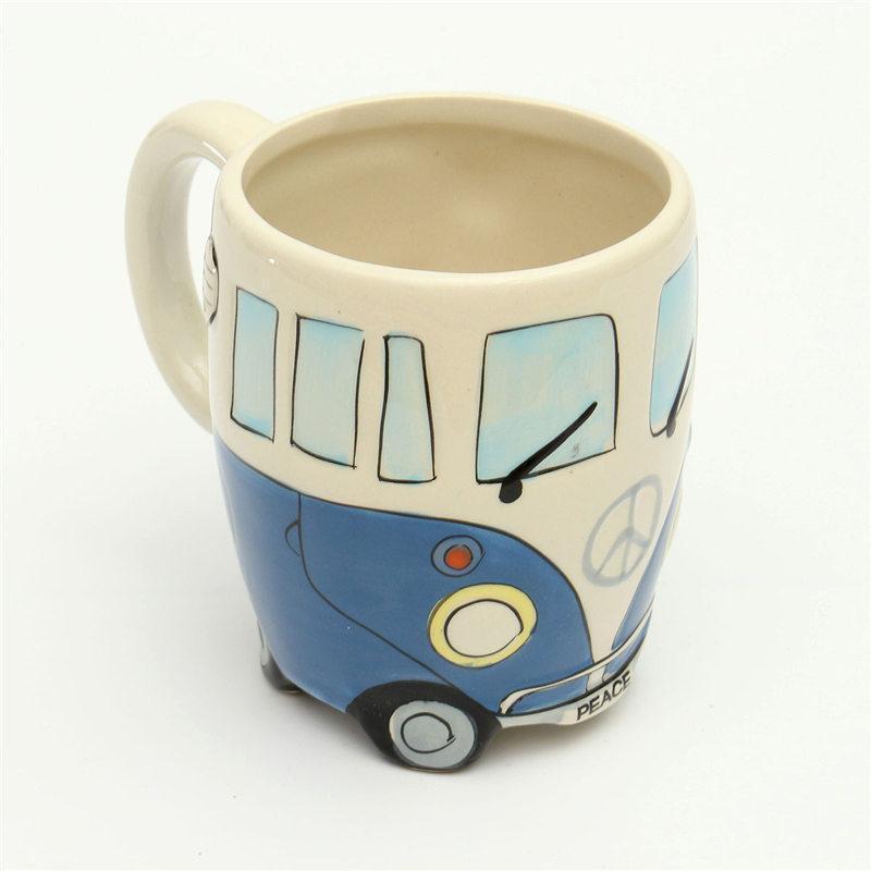 BowLift | GroovyCup Camperbus Mug – Retro Ceramic Coffee Mug 330ml