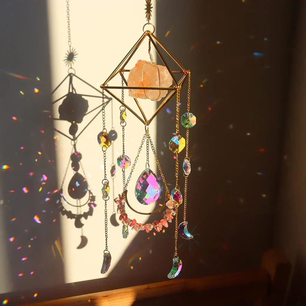 BowLift | AuraBloom Crystal Sun Catcher | Healing Crystal | Feng Shui Decoration | Positive Energy for Home