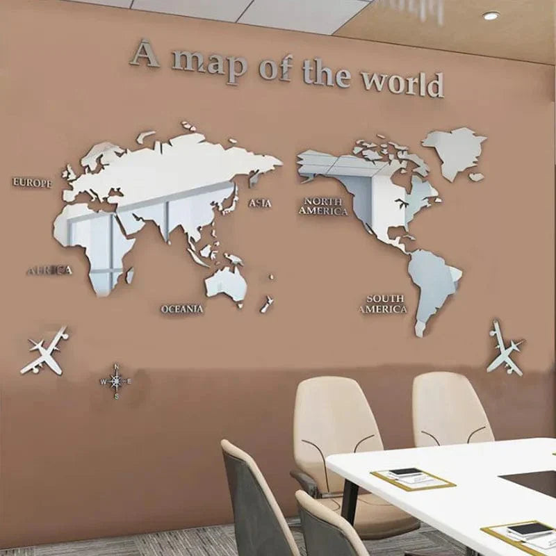 BowLift | 3D World Map Wall Sticker