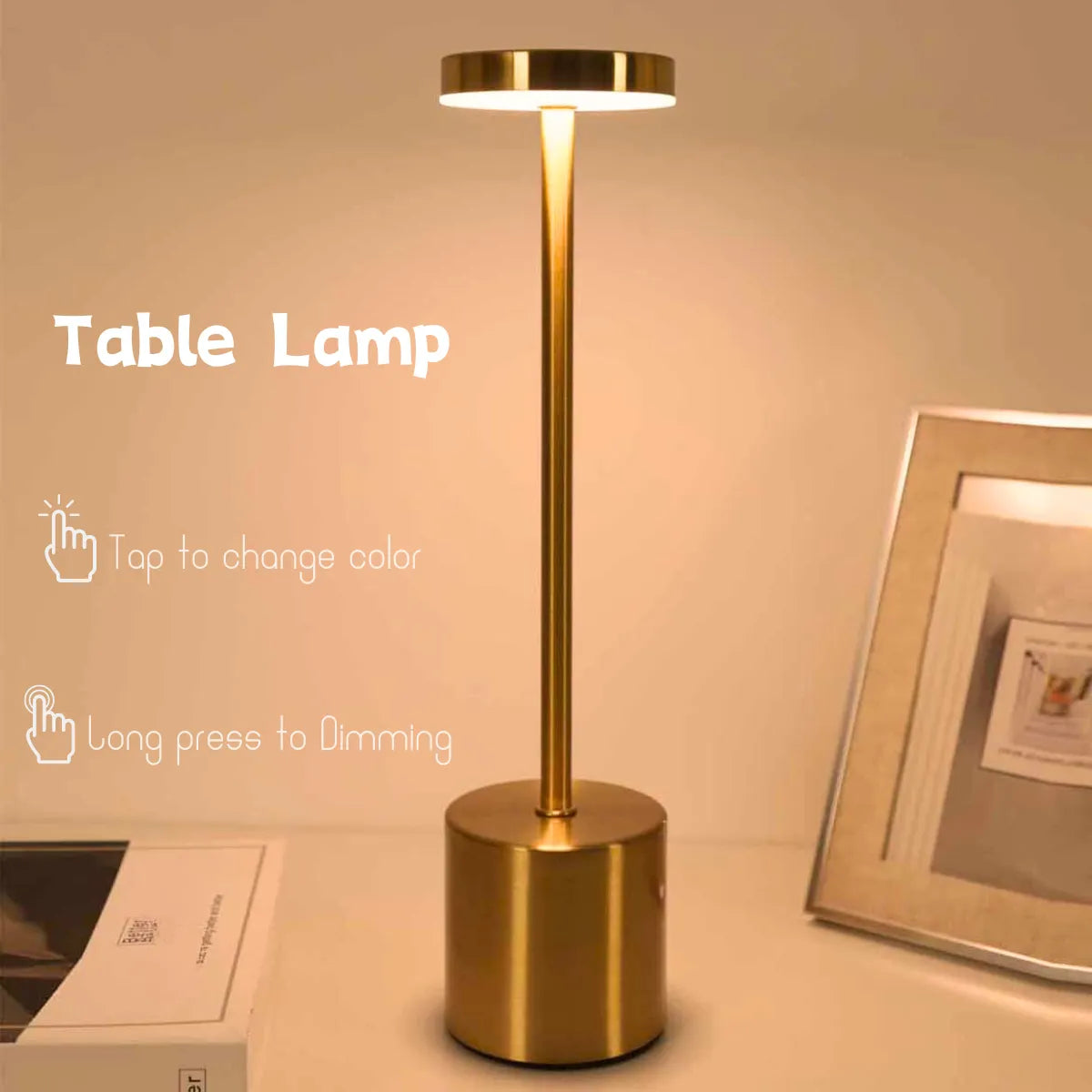 BowLift | Wireless Metal LED Table Lamp - LumiMetal