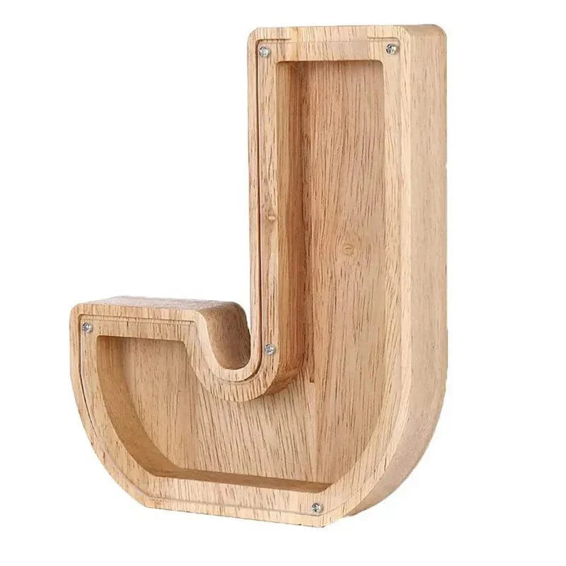 BowLift | Wooden Alphabet Letters 'Initial' Piggy Bank