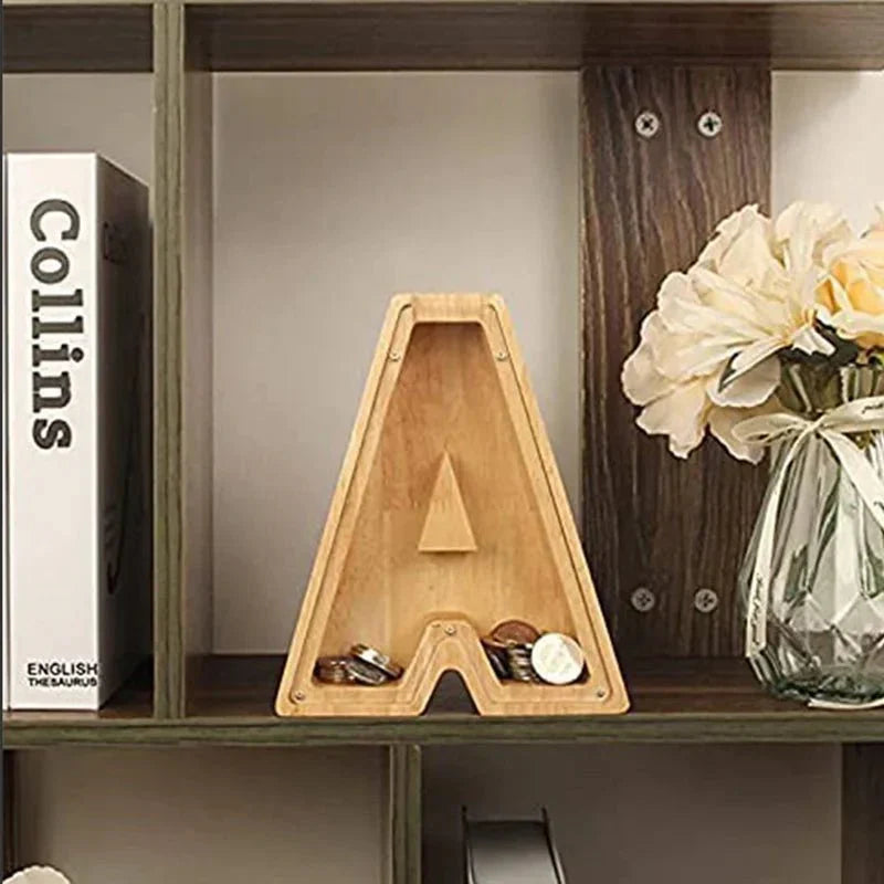 BowLift | Wooden Alphabet Letters 'Initial' Piggy Bank