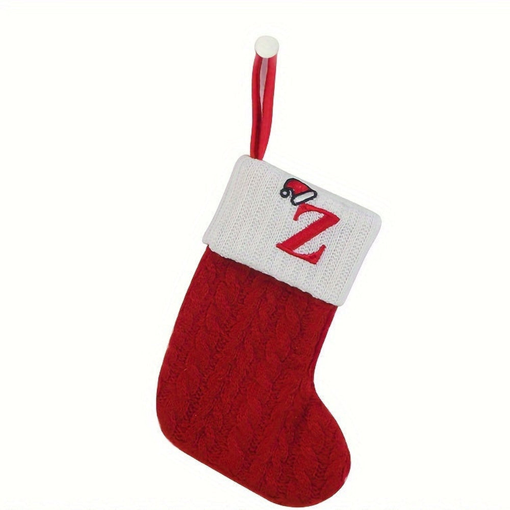 BowLift | Christmas Stocking Knit Monogram Alphabet Decorative Holiday Sock