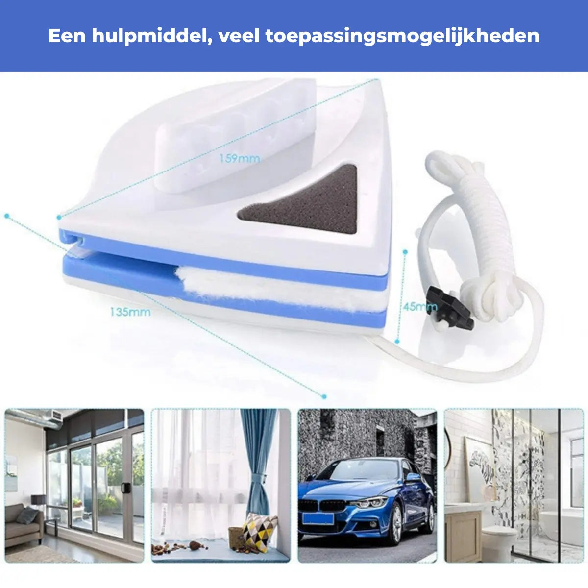 BowLift | Magnetic Window Cleaner — double-sided glass cleaning device with safety lock
