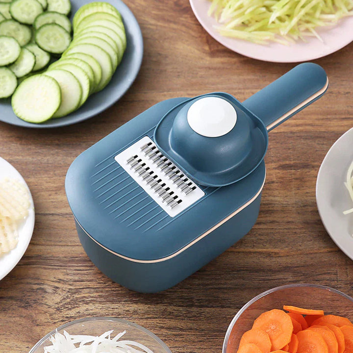 BowLift | Multifunctional Vegetable Slicer With Catchment Container – Practical Kitchen Helper For Easy Cutting, Grating & Slicing
