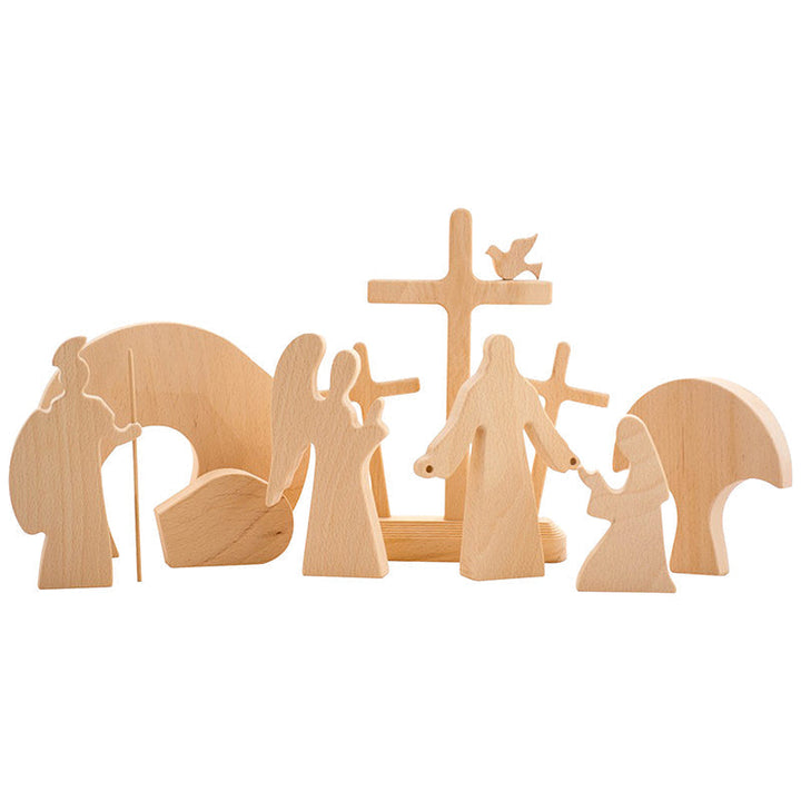 Wood Decoration Easter Scene | Bowlift