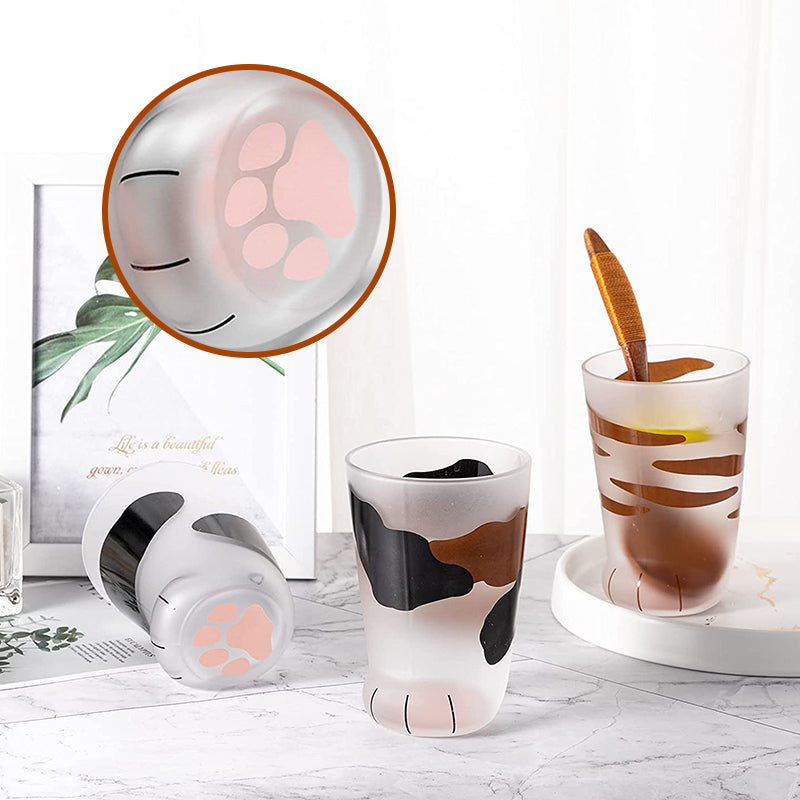 Cute Cat Paw Glass Cup | Bowlift