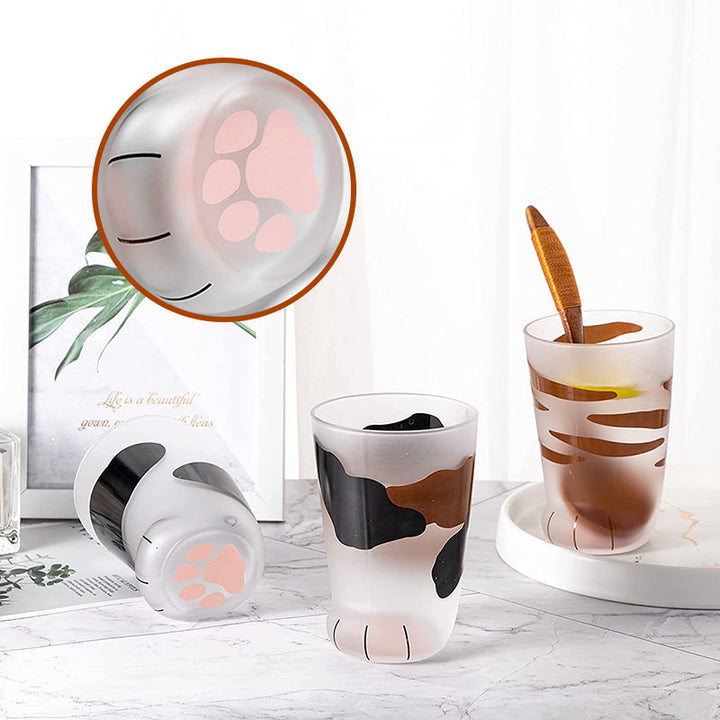 Cute Cat Paw Glass Cup | Bowlift