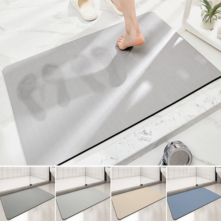 Solid Color Anti-Slip Bath Mat Soft Quick-Dry Washable Shower Mat | Bowlift