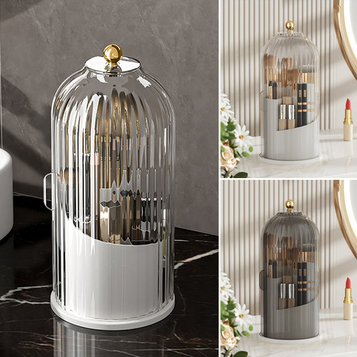 360° Rotating Makeup Brush Organizer Box | Bowlift
