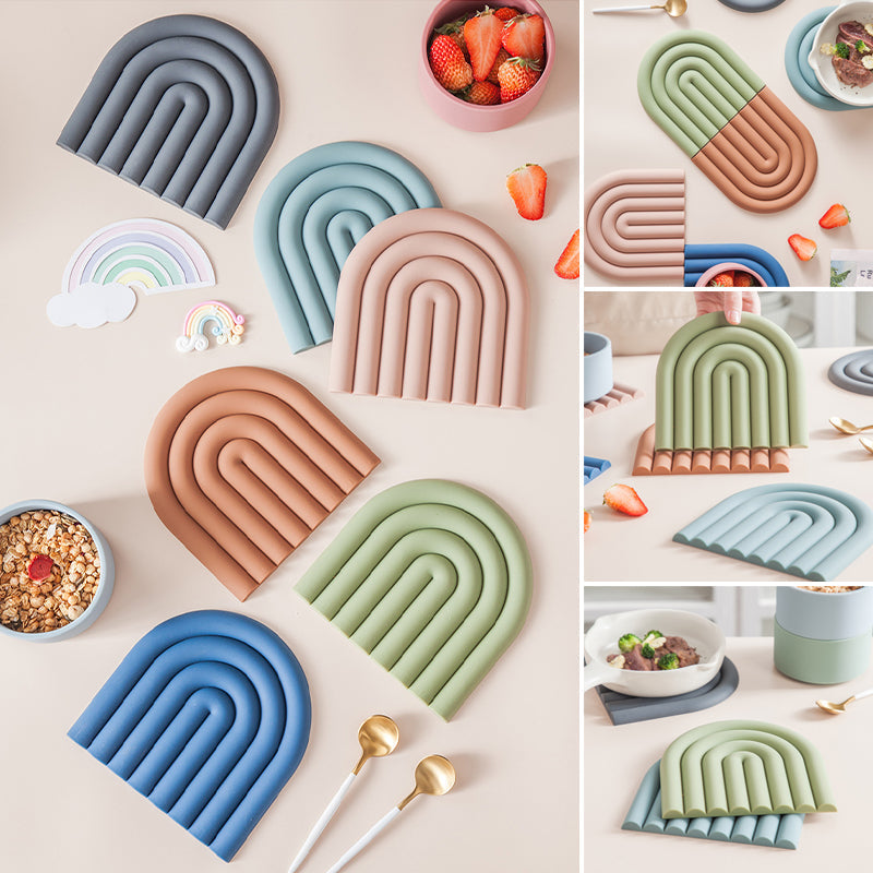 BowLift | Rainbow Silicone Table Mat Coaster
