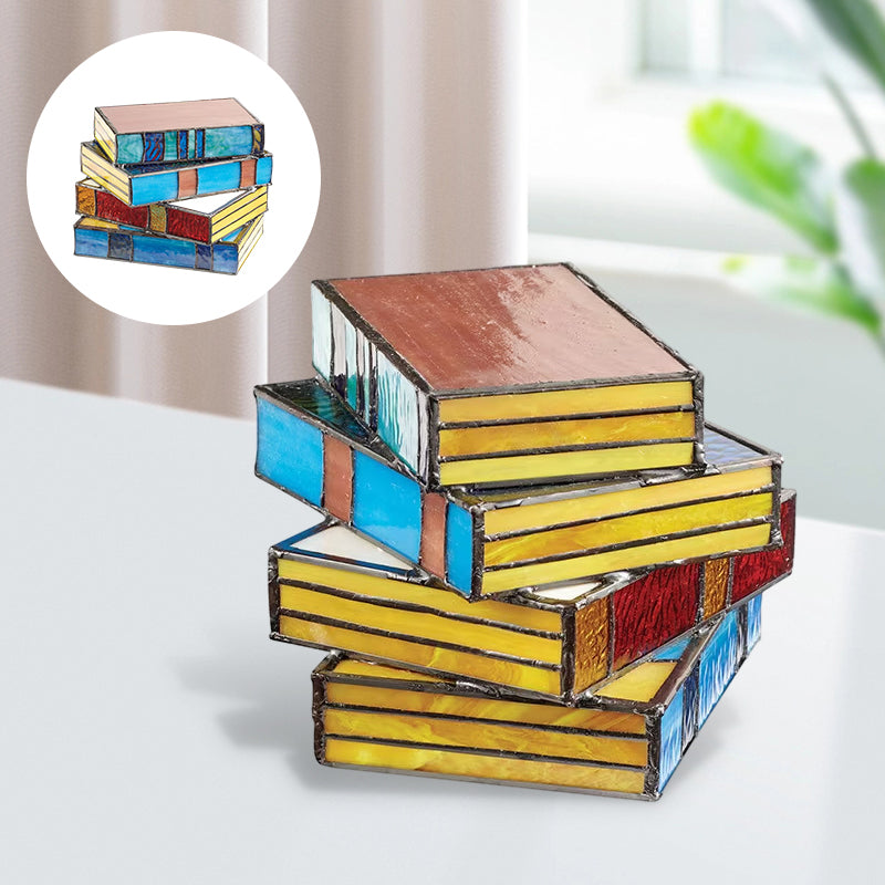 BowLift | Stained Glass Stack Books Lamp