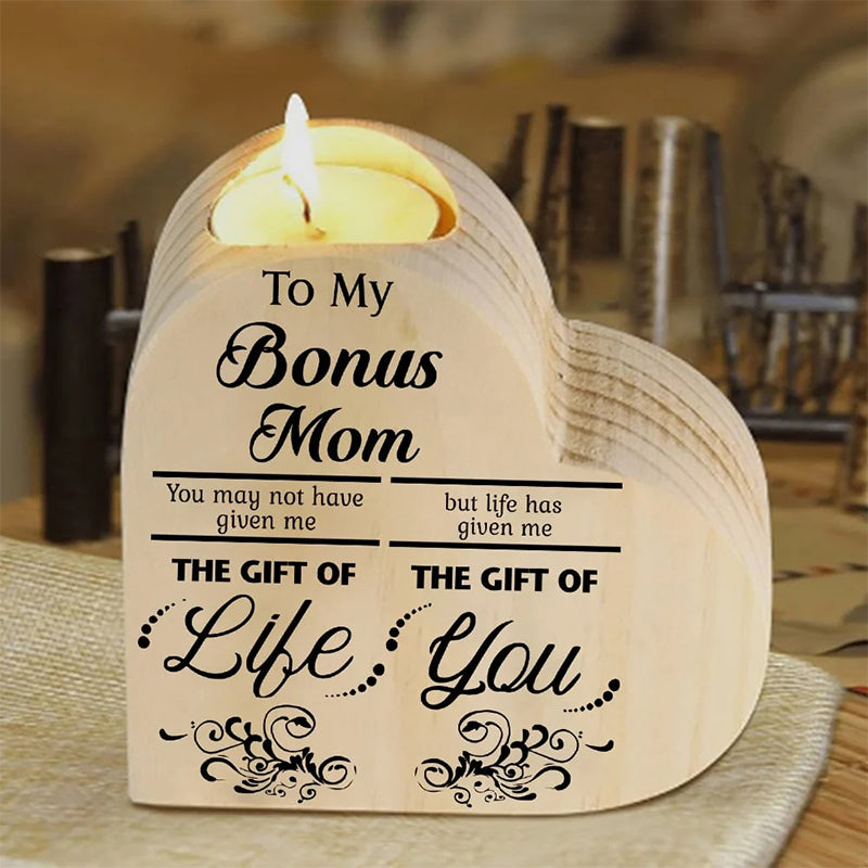 Wood heart candle holder | Bowlift