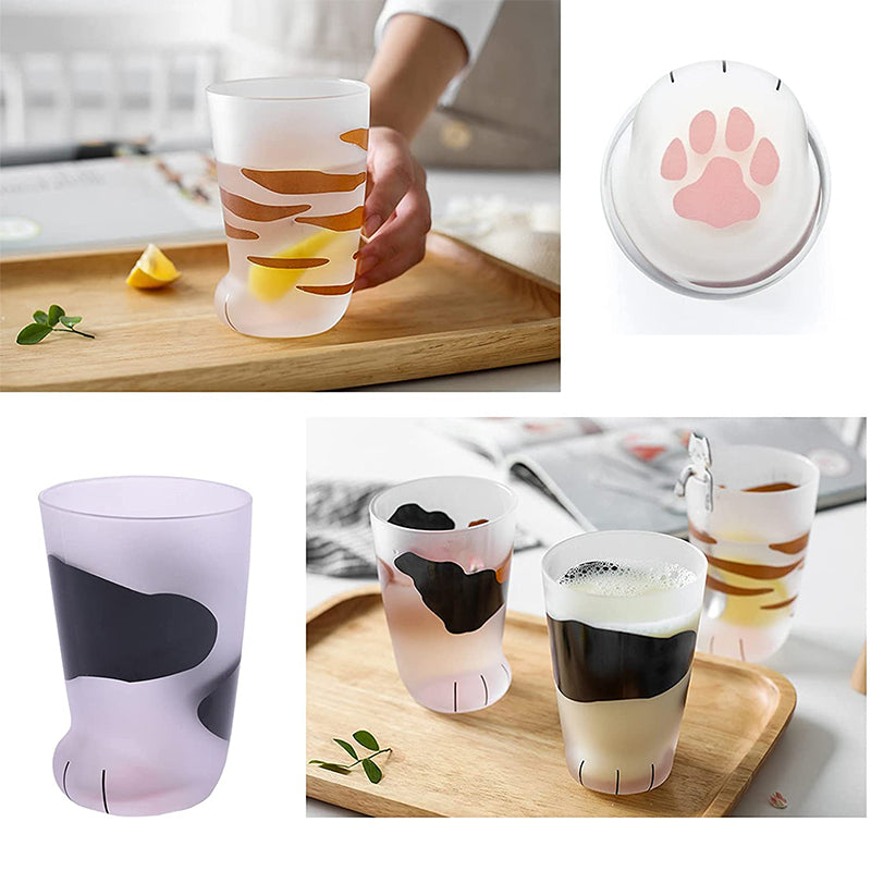 Cute Cat Paw Glass Cup | Bowlift
