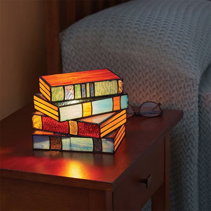 BowLift | Stained Glass Stack Books Lamp