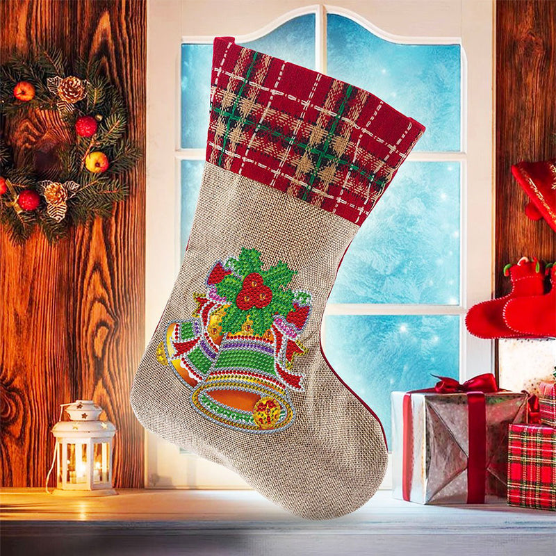 BowLift | 5D Diamond Painting Xmas Rhinestone Socks Embroidery Mosaic Gift Bag
