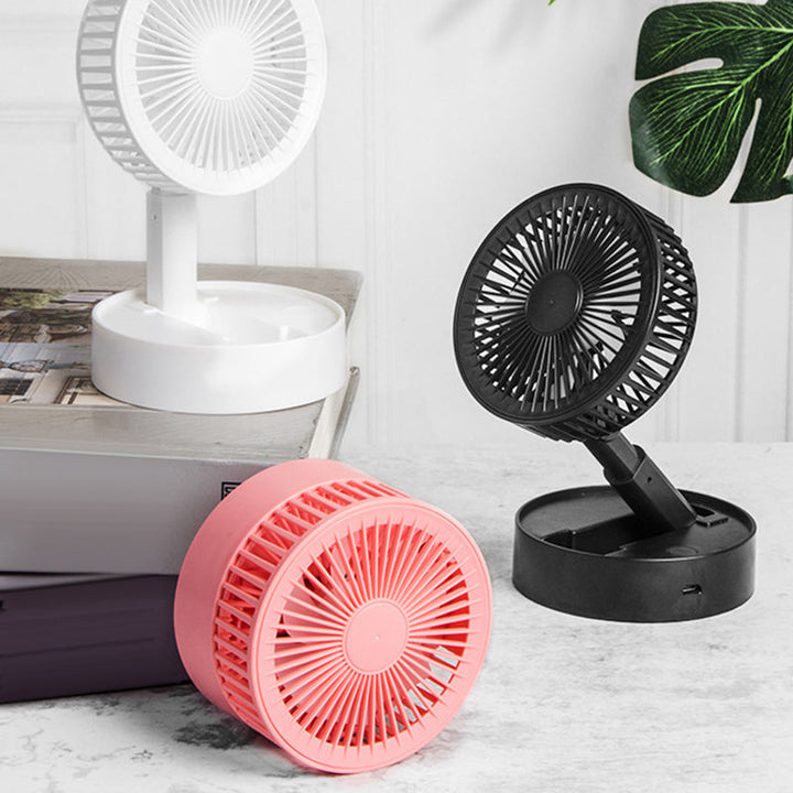 Mini fan with foldable telescopic phone holder | Bowlift