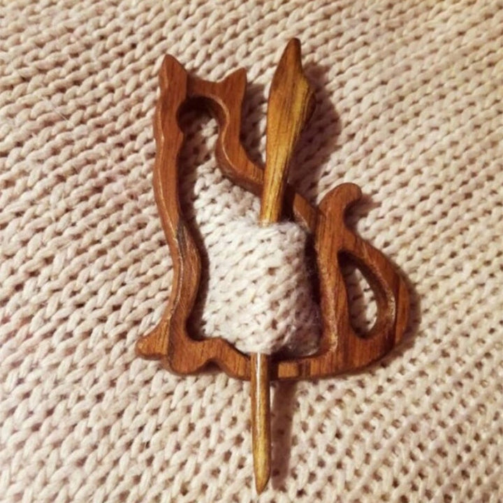 BowLift | Sweet animal brooch made of wood