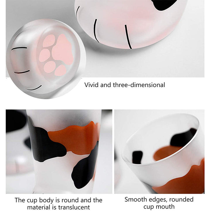 Cute Cat Paw Glass Cup | Bowlift