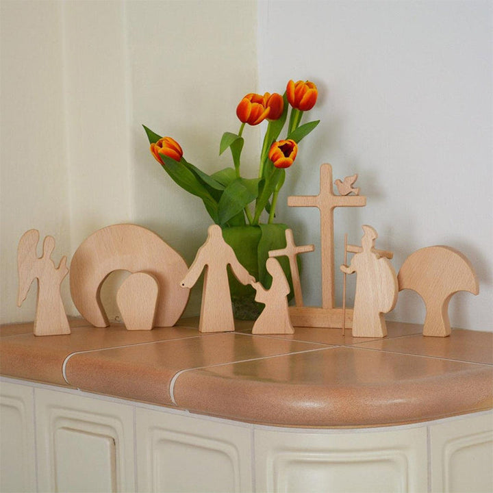 Wood Decoration Easter Scene | Bowlift