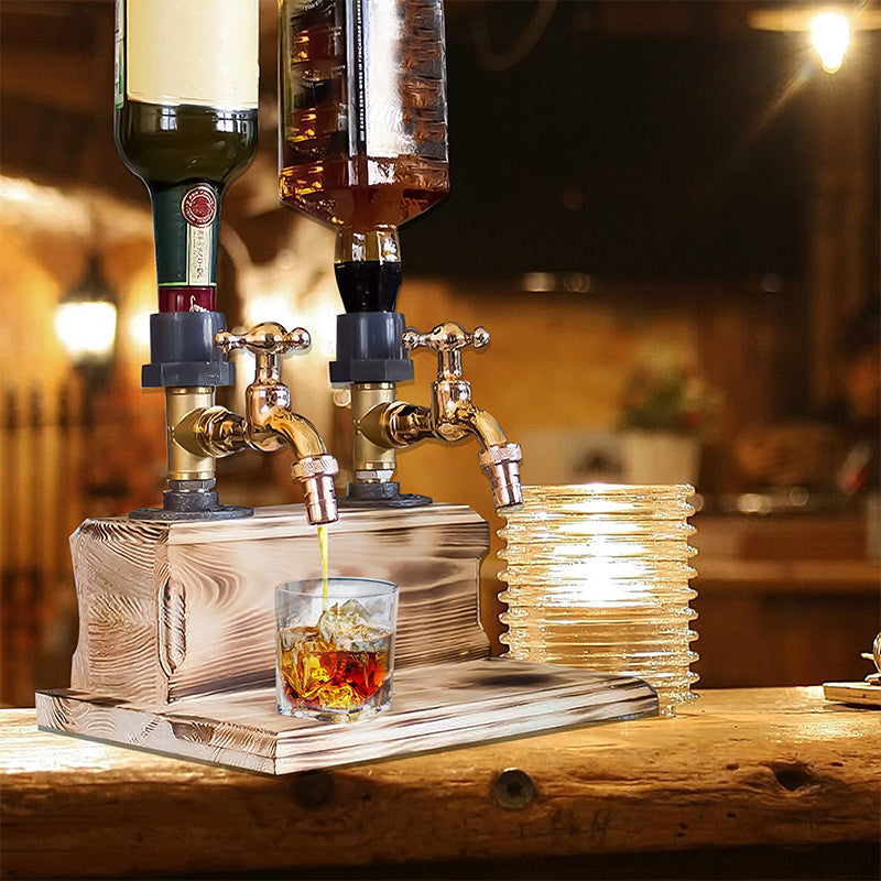 BowLift | Liquor Alcohol Whiskey Wood Dispenser