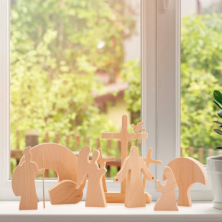 Wood Decoration Easter Scene | Bowlift