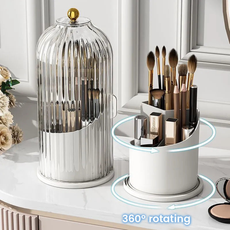 360° Rotating Makeup Brush Organizer Box | Bowlift