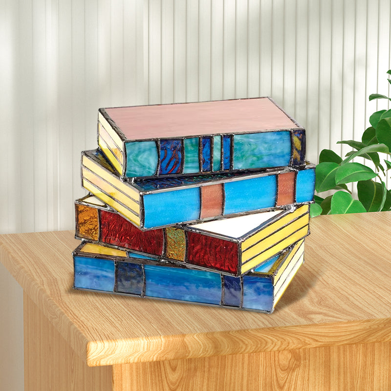 BowLift | Stained Glass Stack Books Lamp