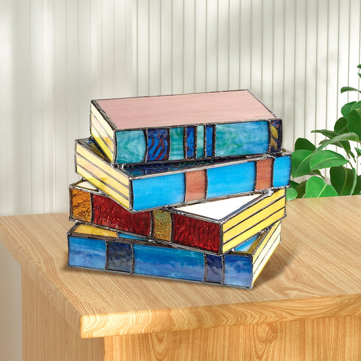 BowLift | Stained Glass Stack Books Lamp