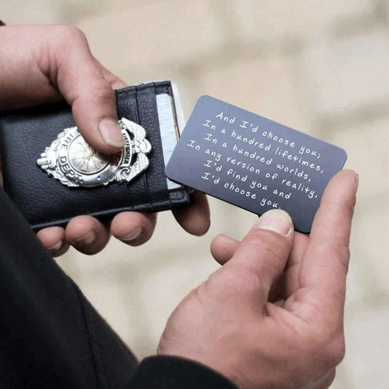 BowLift | Metal Engraved Card - Message of Love
