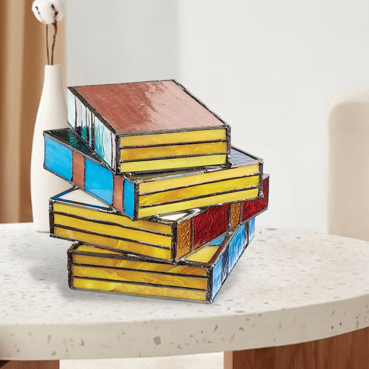 BowLift | Stained Glass Stack Books Lamp
