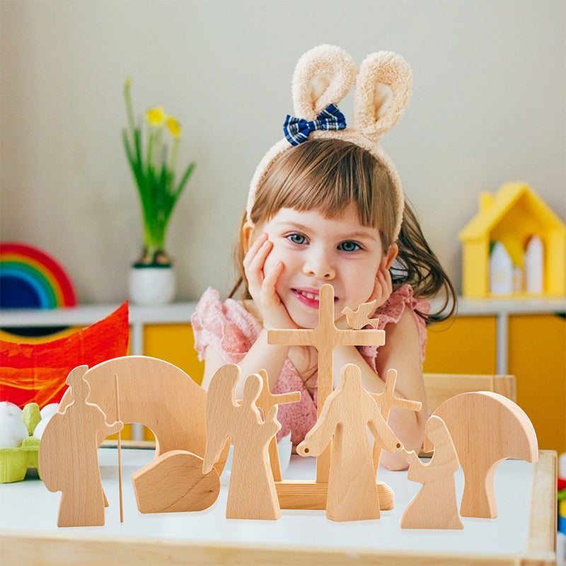 Wood Decoration Easter Scene | Bowlift