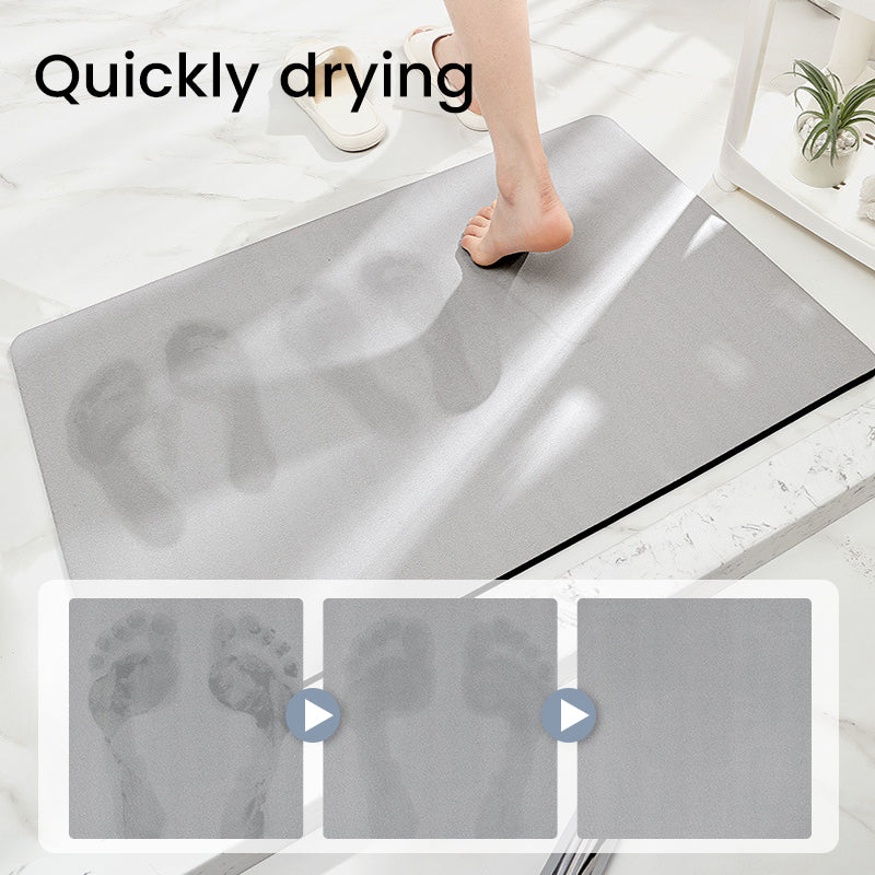 Solid Color Anti-Slip Bath Mat Soft Quick-Dry Washable Shower Mat | Bowlift