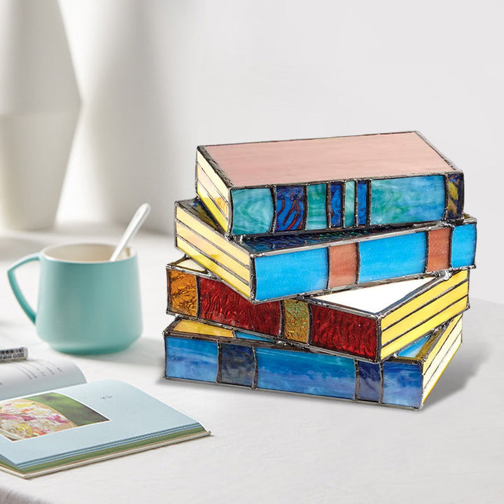 BowLift | Stained Glass Stack Books Lamp