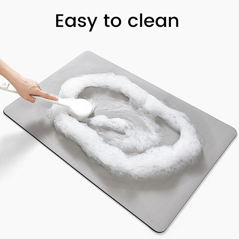 Solid Color Anti-Slip Bath Mat Soft Quick-Dry Washable Shower Mat | Bowlift