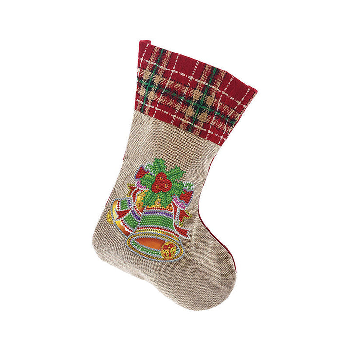 BowLift | 5D Diamond Painting Xmas Rhinestone Socks Embroidery Mosaic Gift Bag