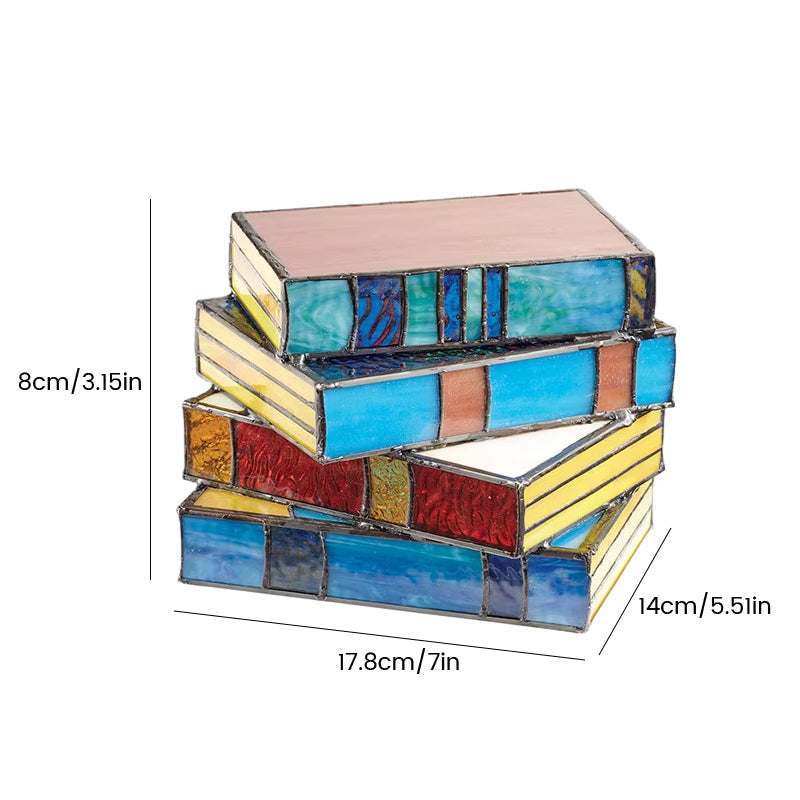 BowLift | Stained Glass Stack Books Lamp