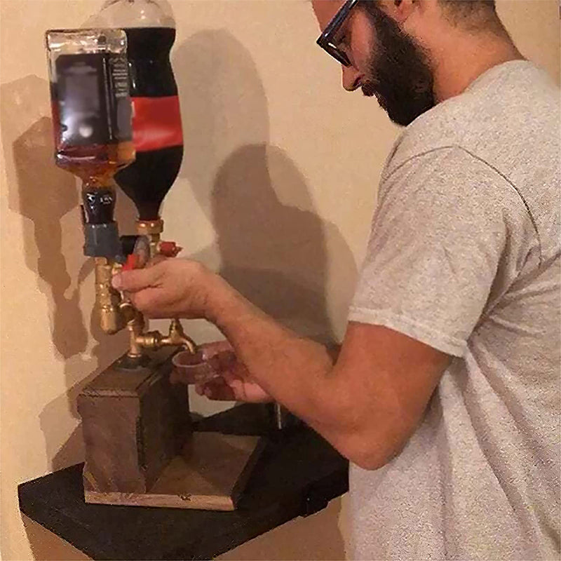 BowLift | Liquor Alcohol Whiskey Wood Dispenser