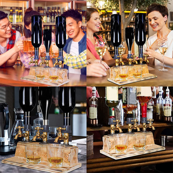 BowLift | Liquor Alcohol Whiskey Wood Dispenser