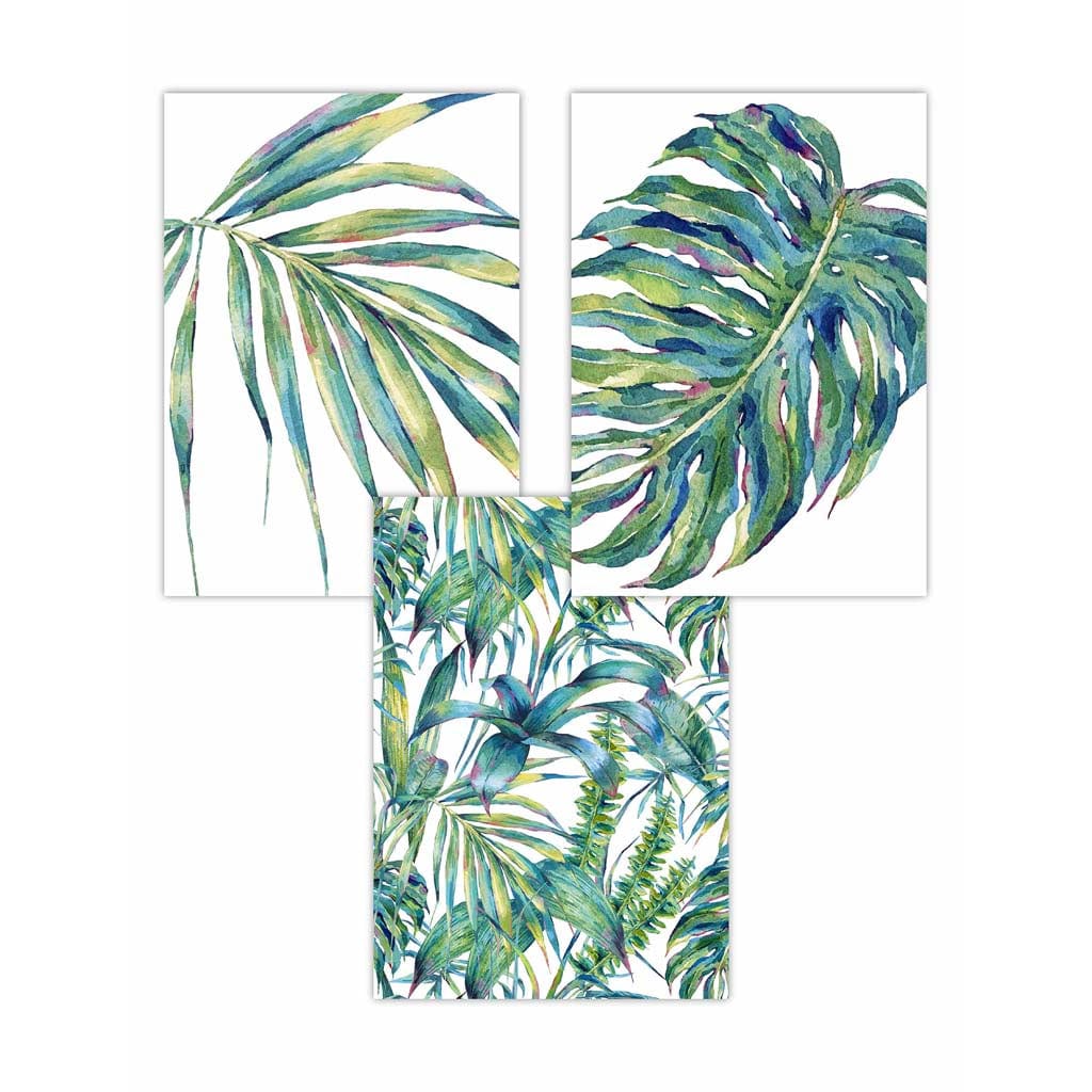 BOTANICAL Set of 3 Art PRINTS from Original Watercolor Print | Bowlift