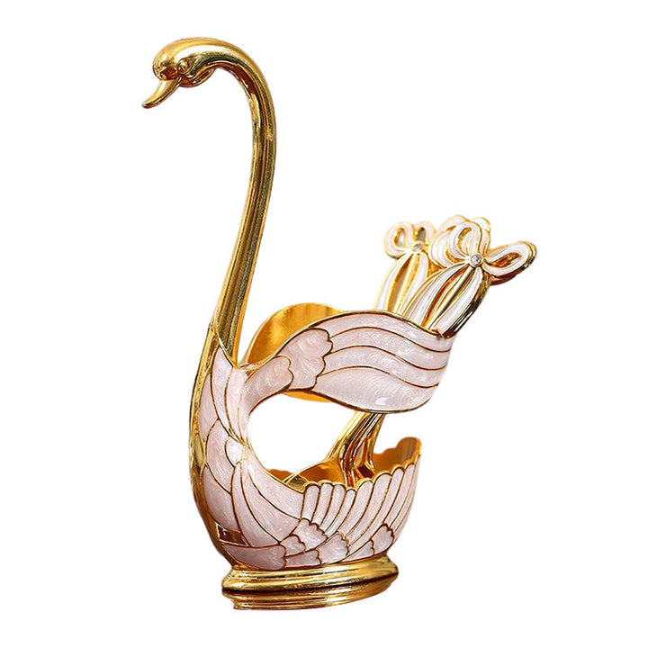Home Decoration Swan Dessert Spoon/Fork Tableware Set | Bowlift