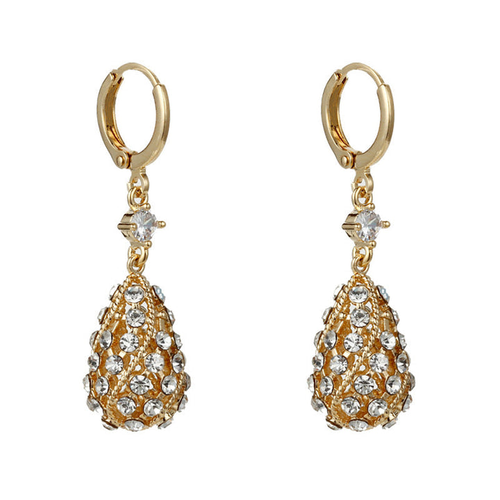 Fashionable Diamond Water Drop Earrings Bowlift