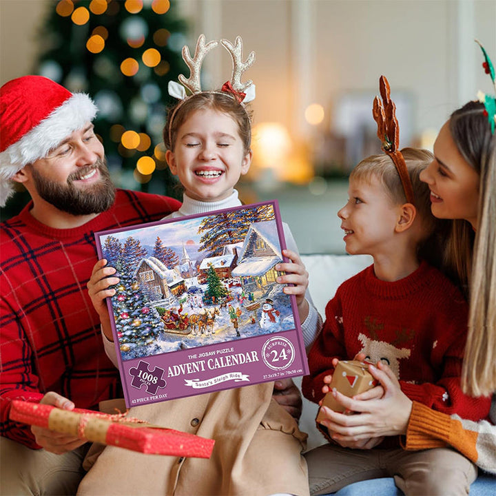 BowLift | 1000PCS Christmas Jigsaw Puzzles Advent Calendar  - Christmas Gift