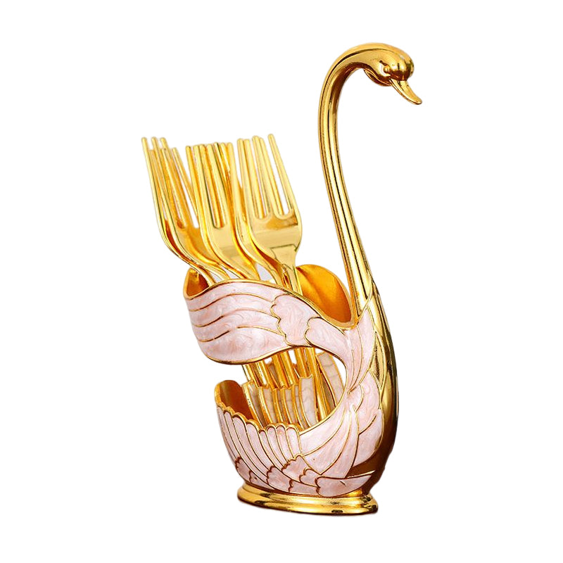 Home Decoration Swan Dessert Spoon/Fork Tableware Set | Bowlift
