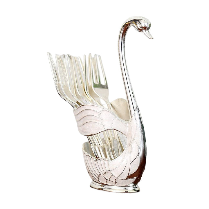 Home Decoration Swan Dessert Spoon/Fork Tableware Set | Bowlift
