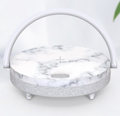 BowLift | Multifunctional Bedside Table Lamp, with Phone Wireless Charger, Phone Holder, Bluetooth Speaker and Adjustable Light Brightness, for Home & Office (US Plug)