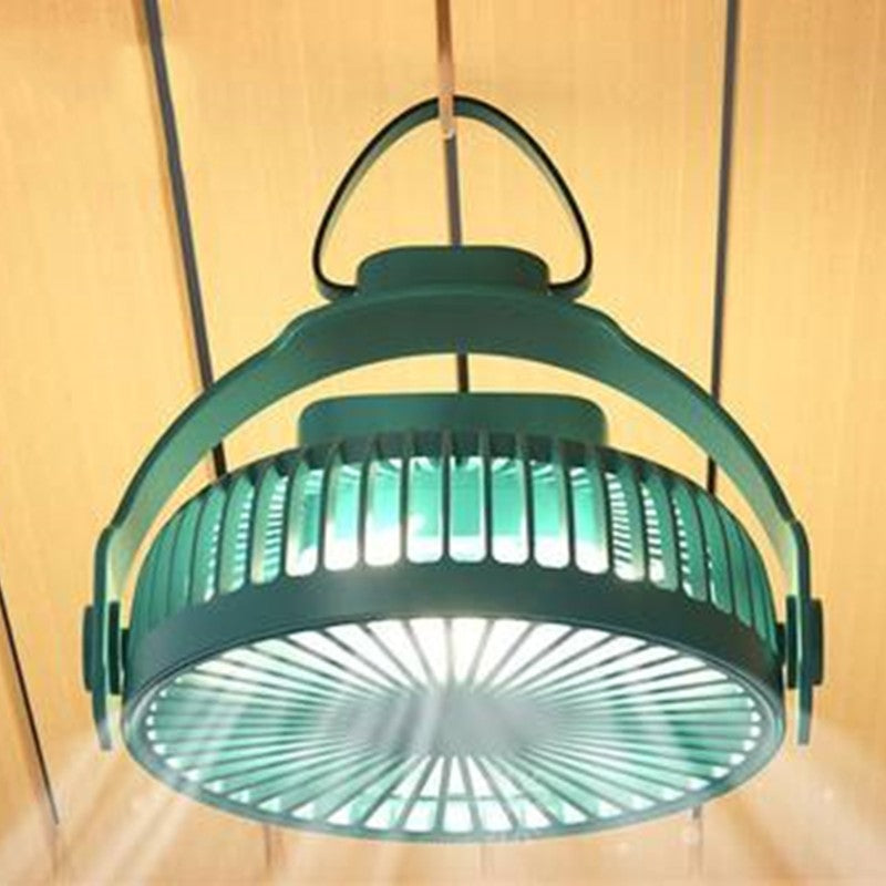 2-in-1 Rechargeable Portable Hanging / Desk Fan, with Night Light, 4 Adjustable Wind Speeds | Bowlift