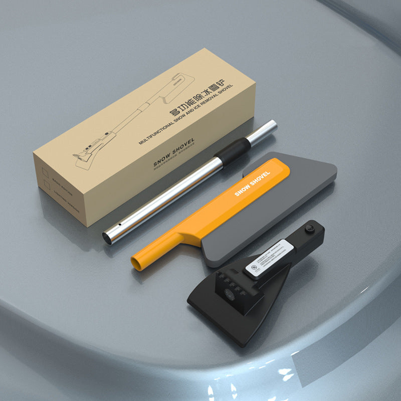 BowLift | 4-in-1 Car Snow Brush and Ice Scraper, with Rehcageable LED and Detachable Design, for Car, SUV & More